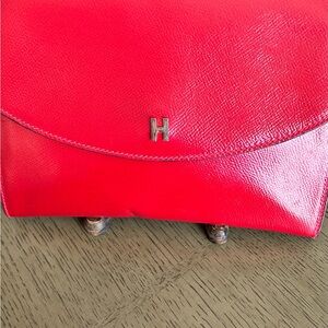 Hermes La Maison Vibrant Red Clutch